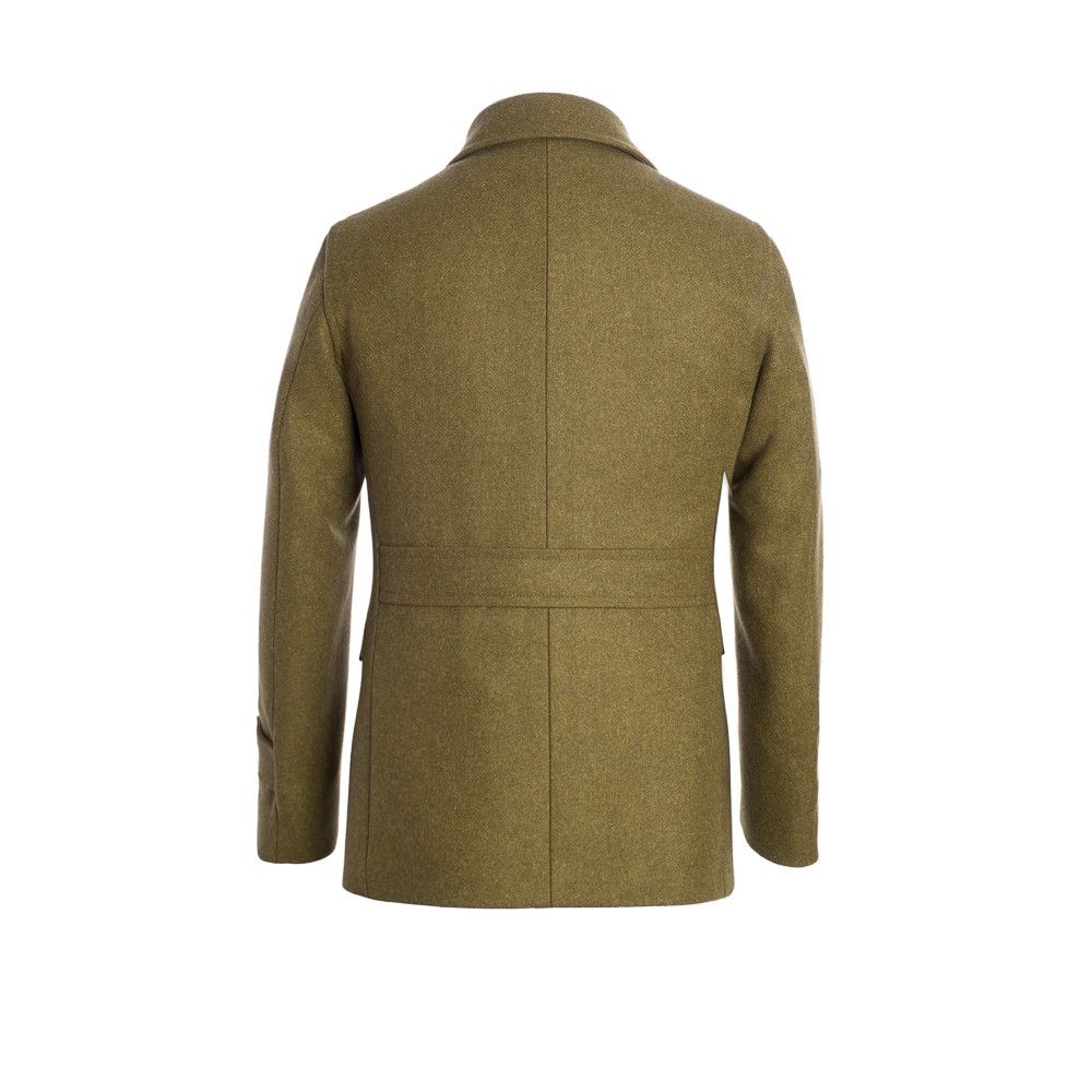 The Leith Pea Coat - Army Green - Kinloch Anderson