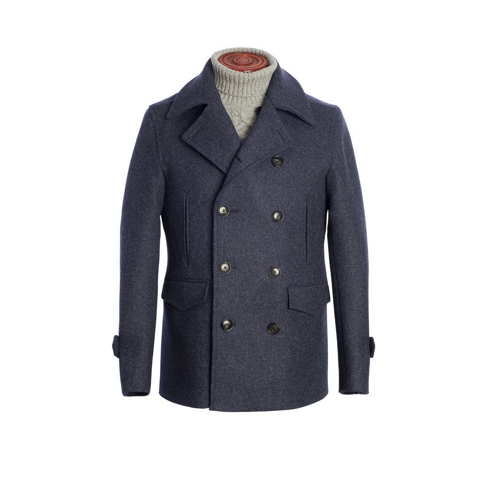 The Leith Pea Coat - Airforce Blue