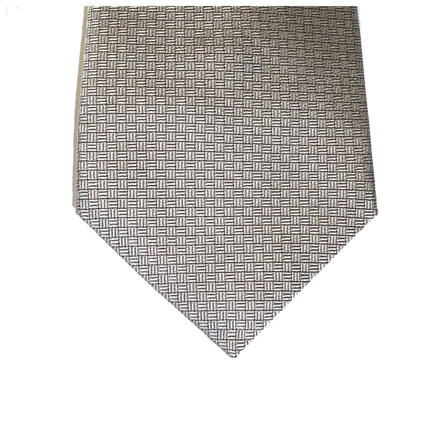 Wedding Tie in Pure Silk Silver Grey in Textured Basket Weave design