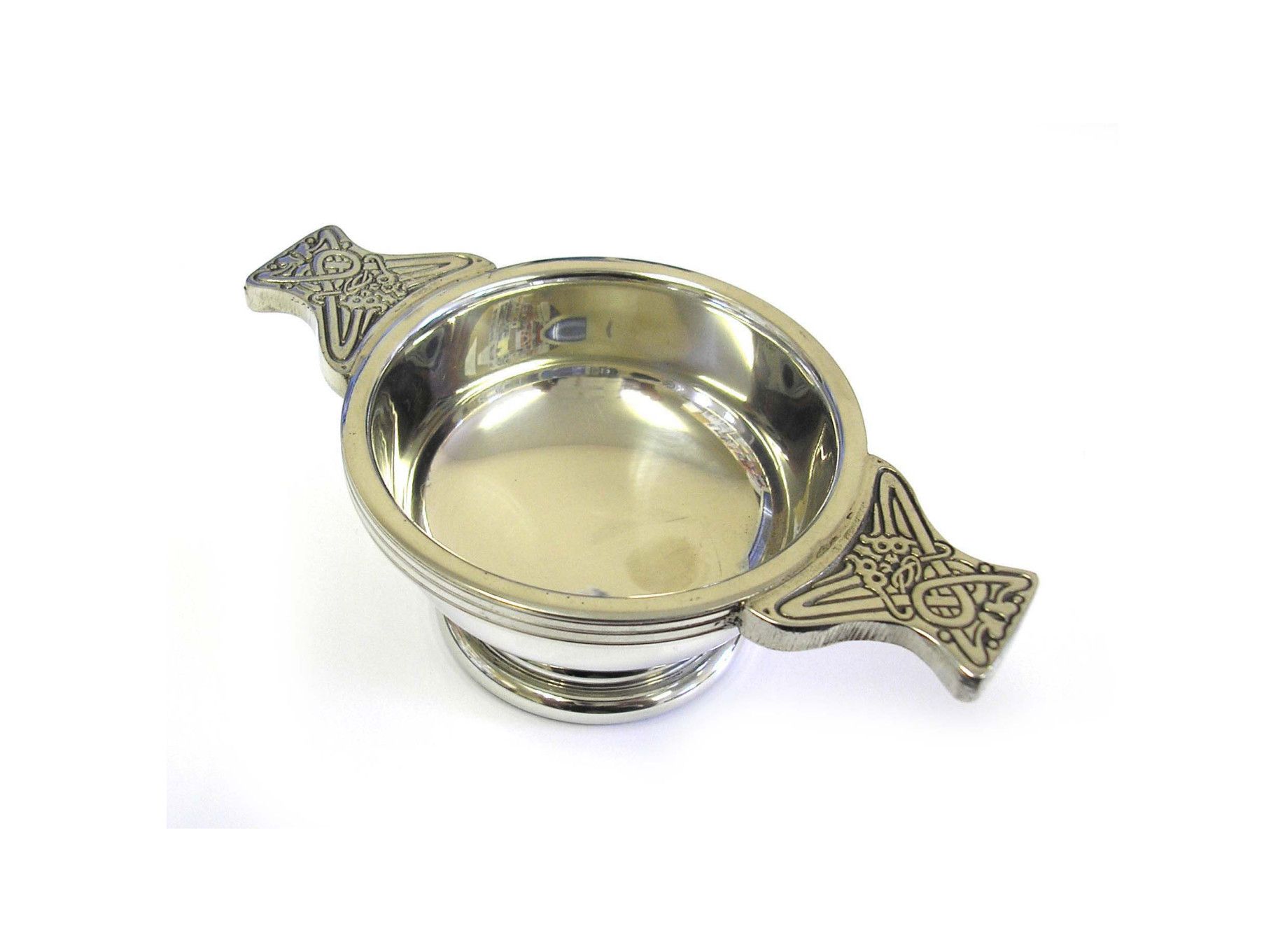 Celtic Design Quaich in Pewter Small- 7cms (2.75")