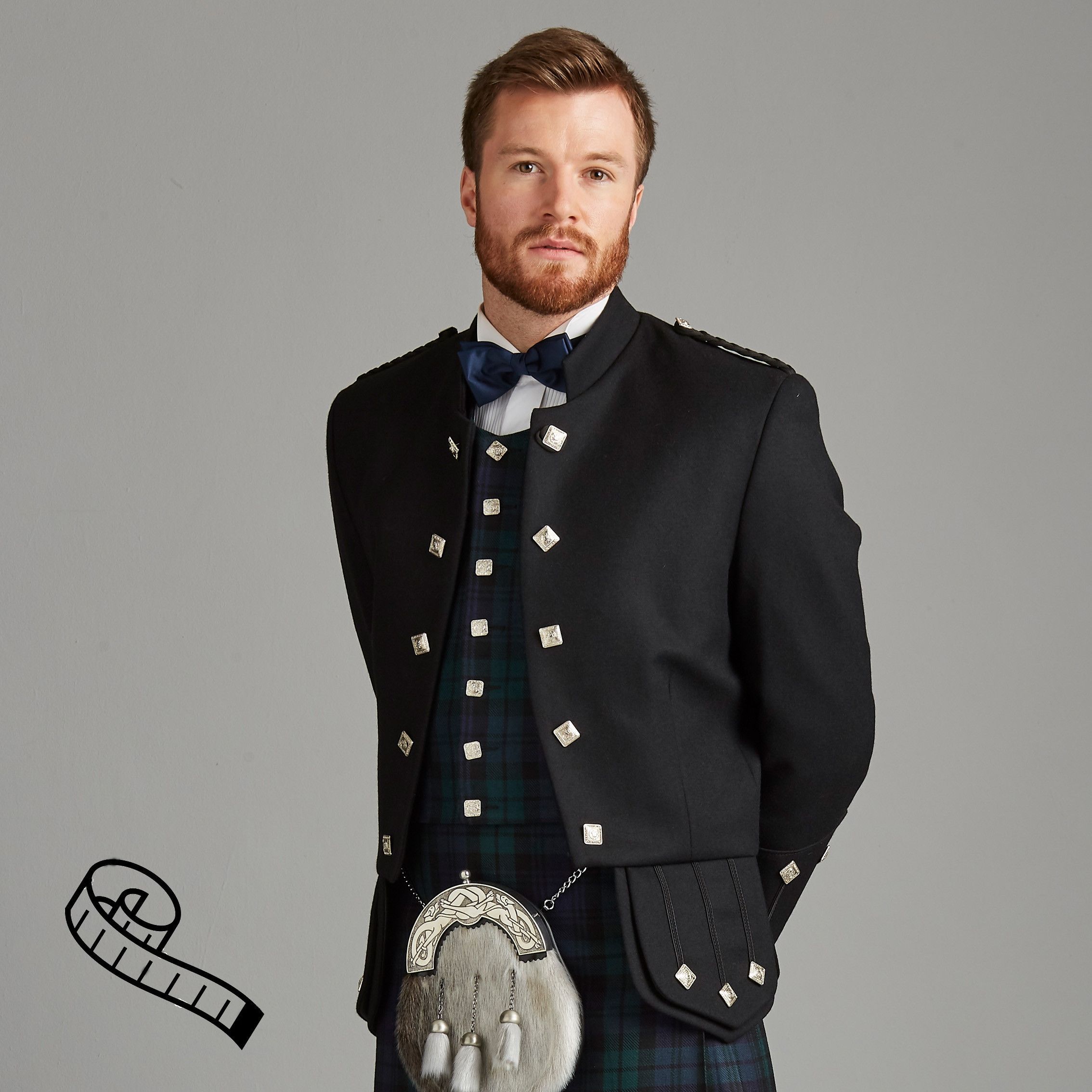 Sheriffmuir Doublet in Black Barathea Made to Order