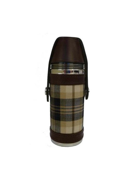 Kinloch Anderson House Check Hunting Flask with cups