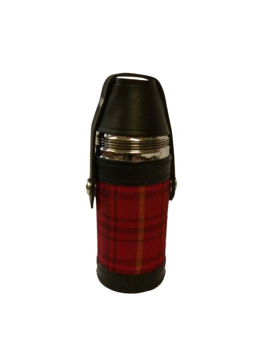 Hunting Flask with cups in Kinloch Anderson Rowanberry Tartan