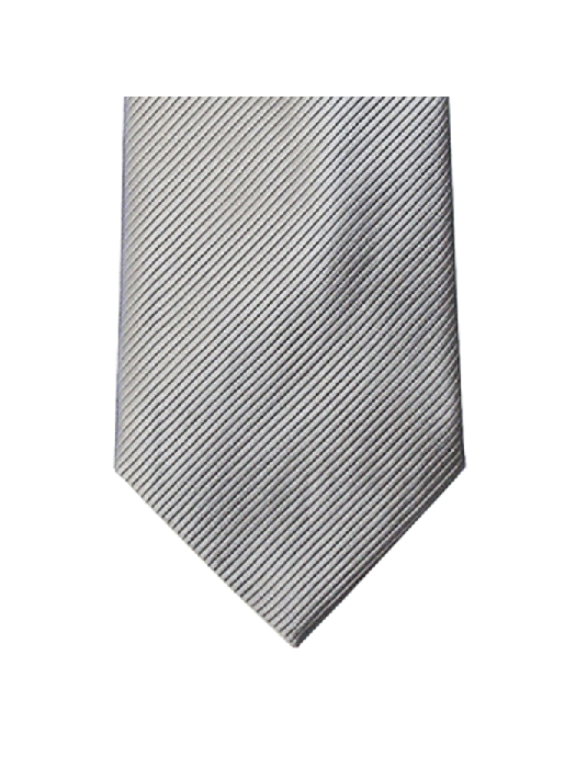 Wedding Tie in Pure Silk Silver Grey in Pinstripe design