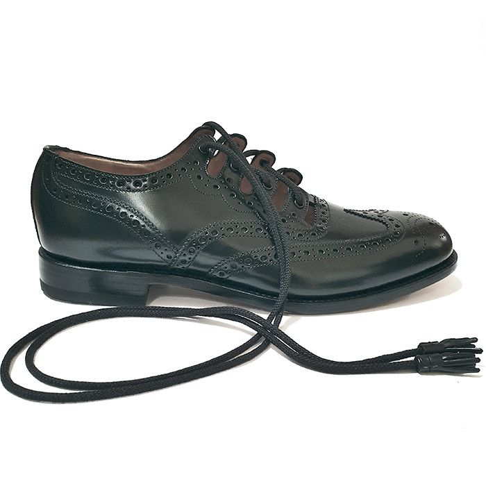 Ghillie Brogues in soft gloss leather