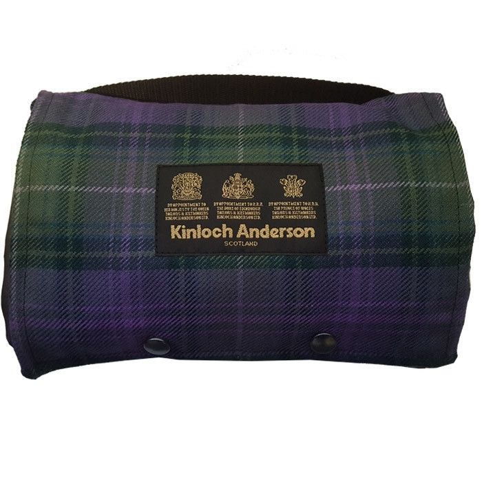 The Kinloch Anderson Picnic Rug - Kinloch Anderson Heather Tartan with Wax Waterproof Back