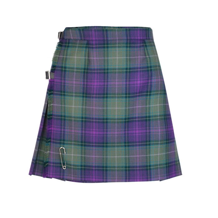Hipster Kilted Skirt in Kinloch Anderson Heather Tartan
