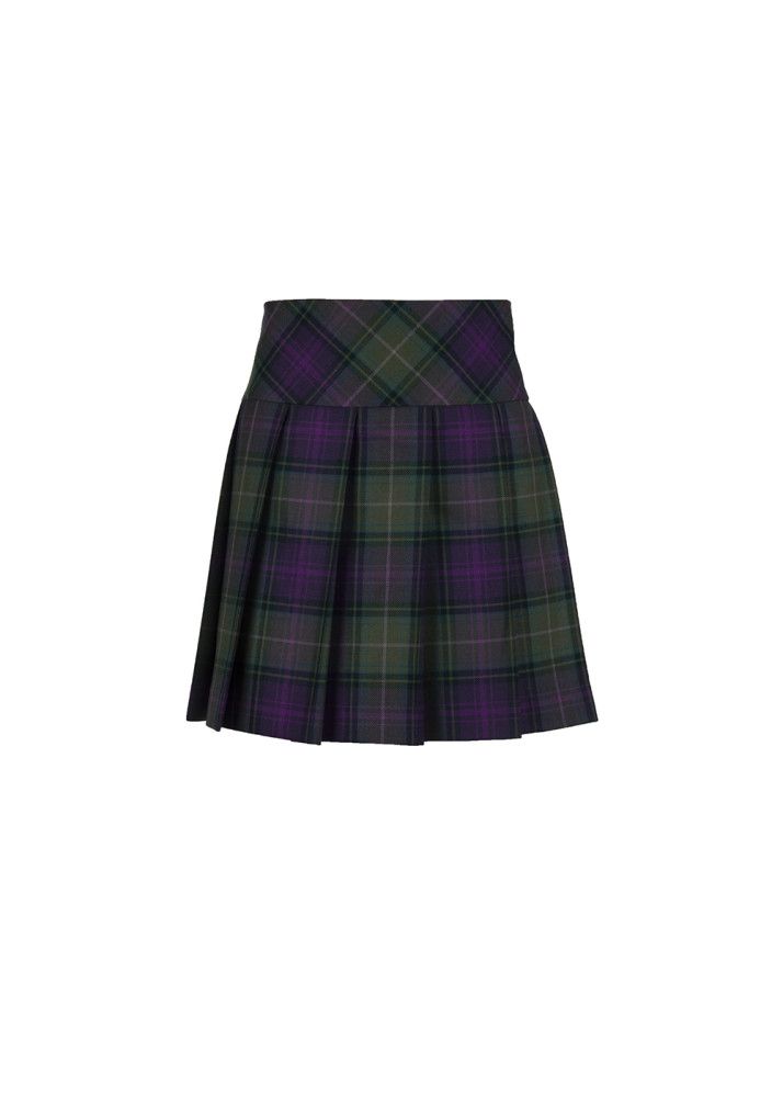 Hipster Pleated Skirt in Kinloch Anderson Heather Tartan - Mini Length