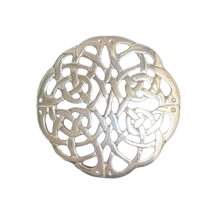 Celtic Interlaced Design Brooch in Sterling Silver