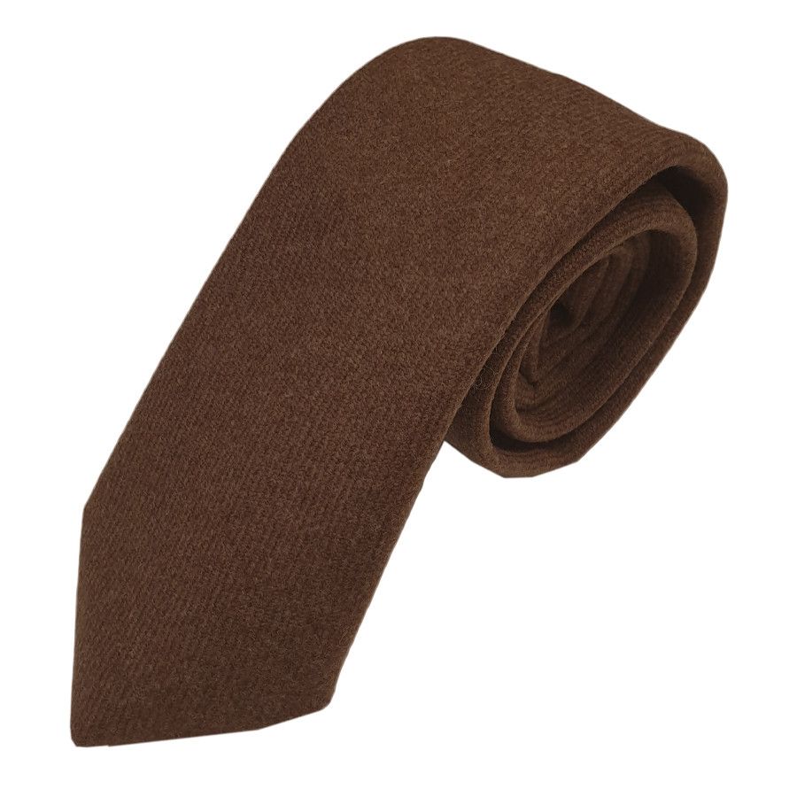 Cocoa Tweed Tie in Pure New Wool