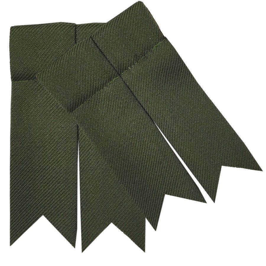 Green Muted Garter Flashes to tone with kilt