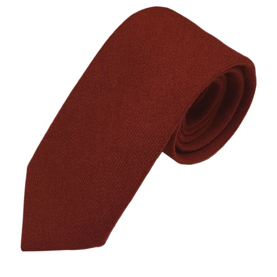 Red Tweed Tie in Pure New Wool