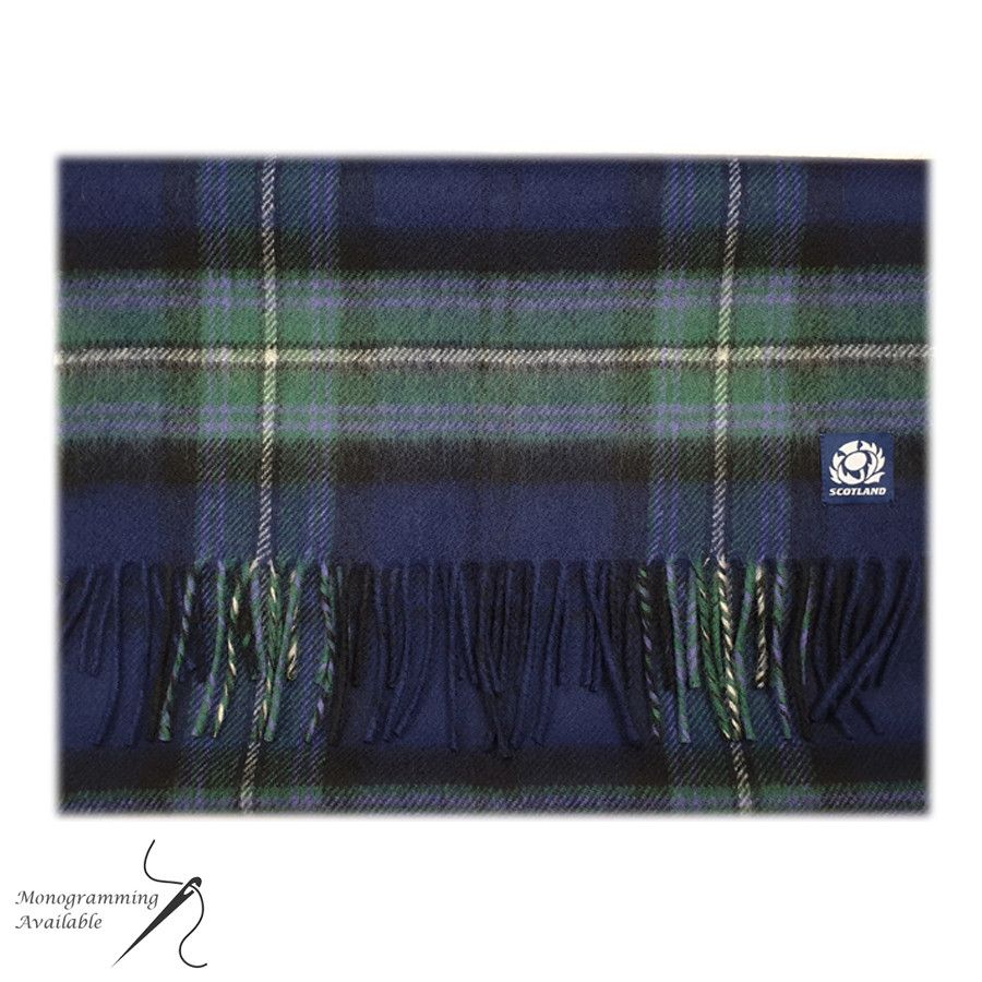 Official Scottish Rugby Union Tartan Oversized Lambswool Scarf - 'As One'
