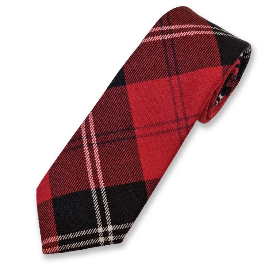 Ramsay Red Tartan Tie in Pure New Wool