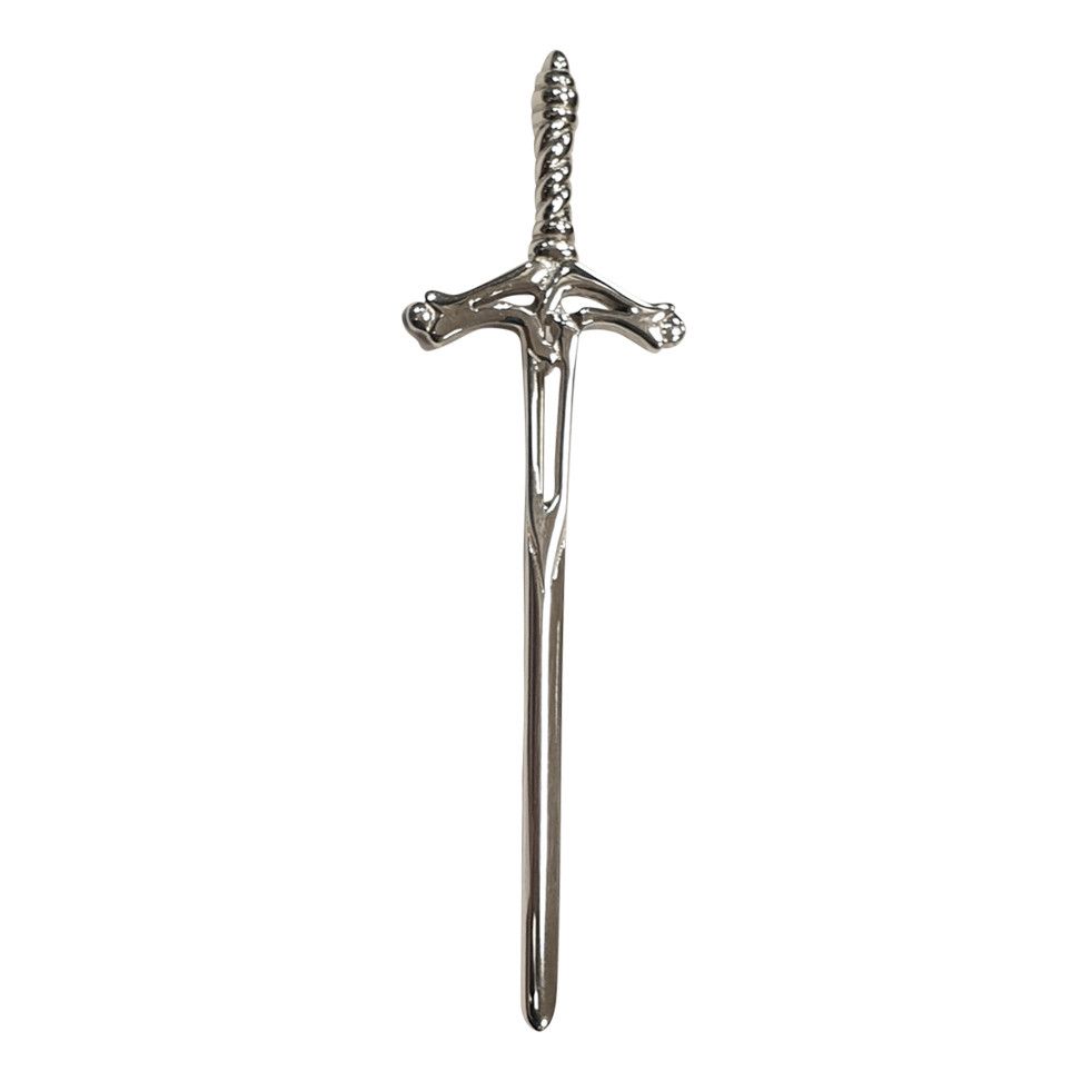 Sterling Silver Celtic Knot Quillon Sword Kilt Pin