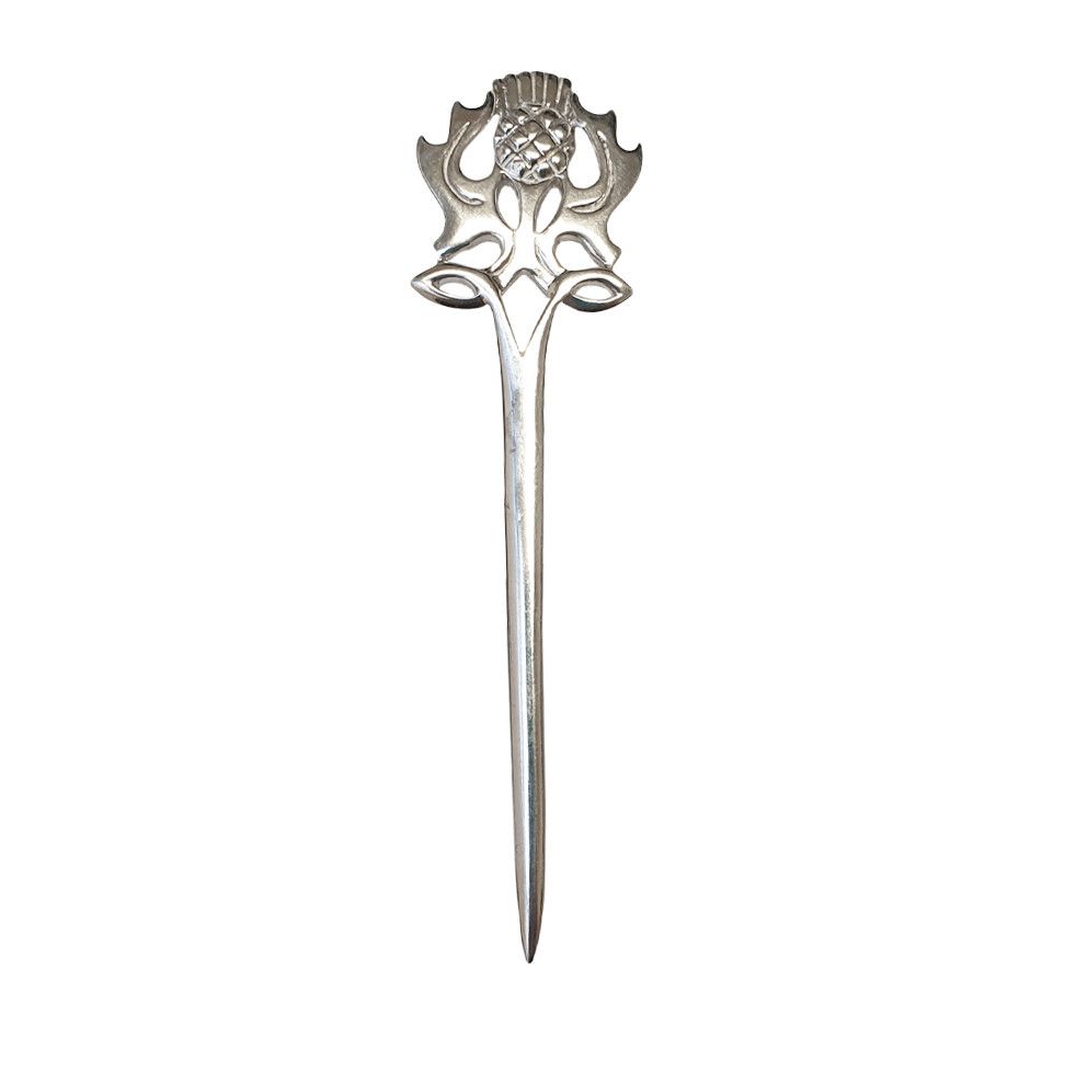 Thistle Kilt Pin in Hallmarked Sterling Silver