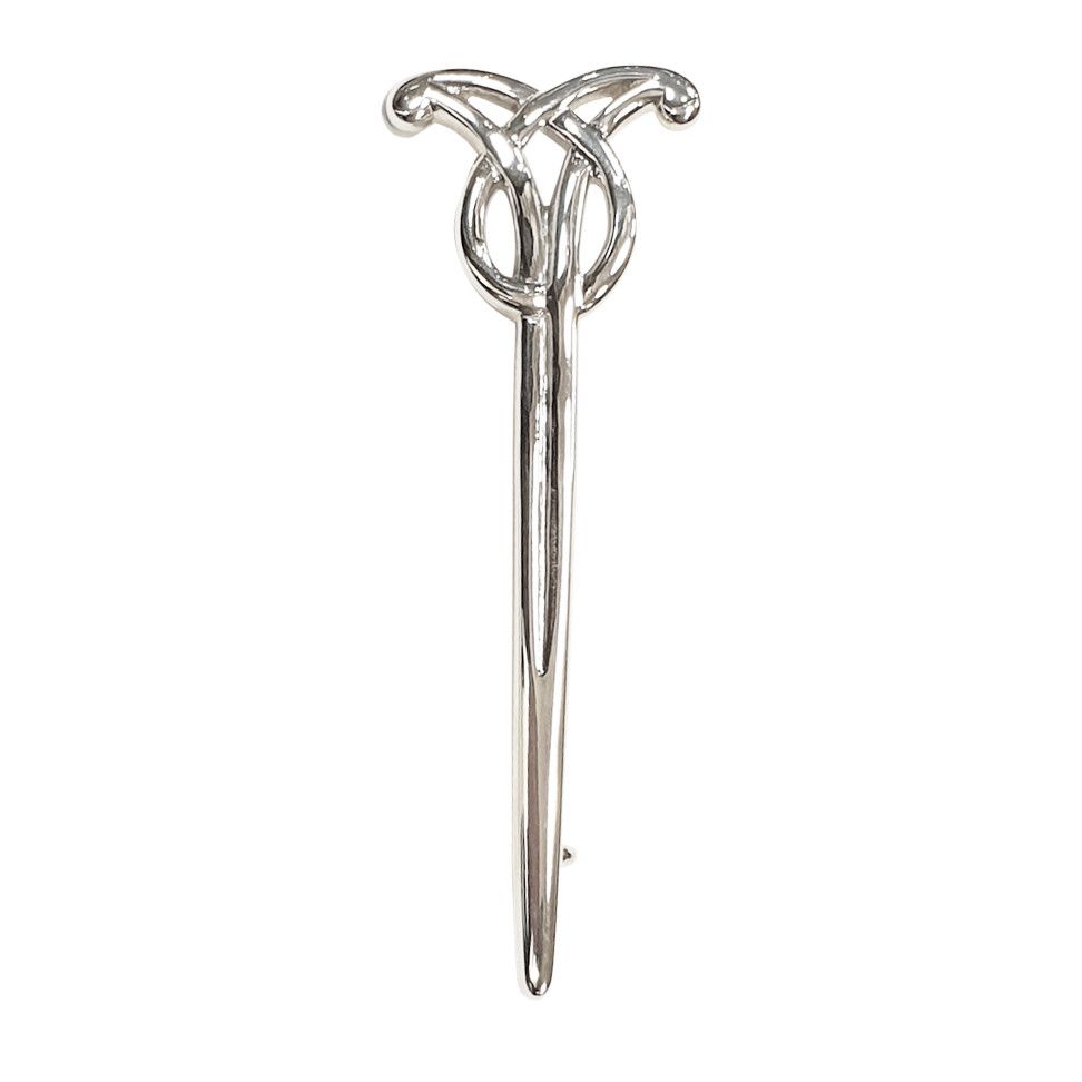 Celtic Flourish Kilt Pin in Hallmarked Sterling Silver by Hamilton and Inches