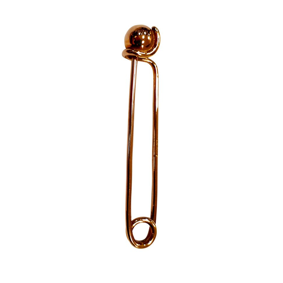 Bead End Kilt Pin in Sterling Silver with Rose Gold Plate
