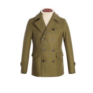 The Leith Pea Coat - Army Green