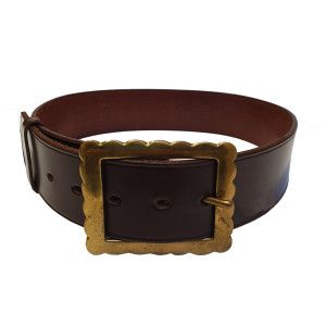 Day Belt in Bridle Leather with Brass Buckle in Chestnut - Flash Sale!