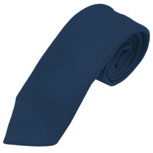 Blue Ancient plain wool tie to tone with kilt