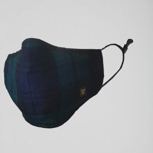 Tartan Face Mask in Washable Polyviscose - Made to Order