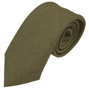 Light Olive Tweed Tie in Pure New Wool