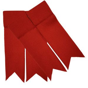 Red Modern Garter Flashes to tone with kilt