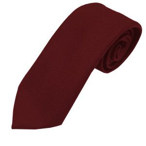 Red Ruby plain wool tie to tone with kilt