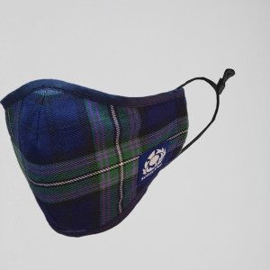 Scottish Rugby Tartan Face Mask in Washable Polyviscose