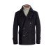 The Leith Pea Coat - Navy Blue