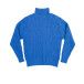 Cable Knit, Roll Neck Jumper - Blue