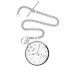 Chrome Plated Open Face Pocket Watch