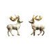 Sterling Silver and 24 carat Gold Stag Cufflinks