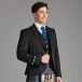The Kinloch Anderson Argyll Kilt Jacket in Black Barathea Made to Order