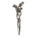 Entwined Thistles Kilt Pin in Pewter Finish