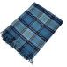 Lambswool throw blanket in Kinloch Anderson Blue Loch Tartan