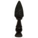 Bullhorn Handle Sgian and Dubh with Celtic Embossed Black Leather Celtic Sheath