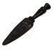 Bullhorn Handle Sgian and Dubh with Celtic Embossed Black Leather Celtic Sheath