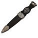 Celtic Design Clan Sgian Dubh in Pewter Finish with Stone