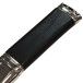 Black Rosewood Handle and Leather Bound Sgian Dubh with Sterling Silver Mounts and Smoky Quartz Stone