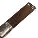 Brown Rosewood Handle and Leather Bound Sgian Dubh with Sterling Silver Mounts and Smoky Quartz Stone