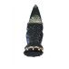 Hallmarked Silver and African Blackwood Ribbon Handled Sgian Dubh with Smoky Quartz Stone by Hamilton and Inches
