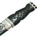 Hallmarked Silver and African Blackwood Ribbon Handled Sgian Dubh with Smoky Quartz Stone by Hamilton and Inches