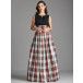 Evening skirt in softly gathered 100% pure silk tartan special order