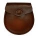 Bridle Leather Day Sporran - No Tassels in Chestnut