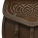 Leather Day Wear Sporran, with Laser Etched Celtic Design on Flap in Brown