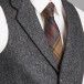 The Kinloch Anderson 1868 Collection Anderson Lapel Tweed Charcoal Grey Waistcoat