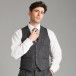 The Kinloch Anderson 1868 Cairngorm Highland Waistcoat in Charcoal Grey Tweed