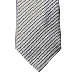 Wedding Tie in Pure Silk Silver Grey in Pinstripe design